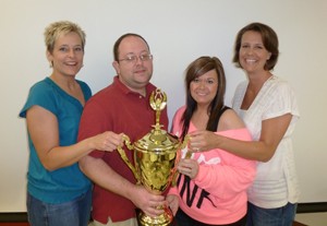 UC Clermont Respiratory Care students compete and win Tenacious Trivia Contest. From left, Terri David, Paul Maloney, Beth Backscheider and Lisa Otten.