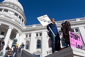 Protest in Madison, Wisconsin