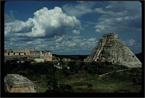 Uxmal, an archaeological site. The pyramid is called 