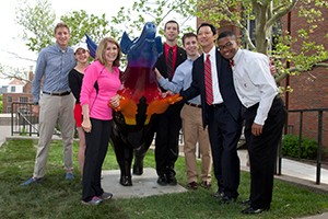 President Ono and Simpson-Bush with other participants at the unveiling.