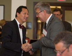 UC President Santa Ono and OBR Chancellor John Carey