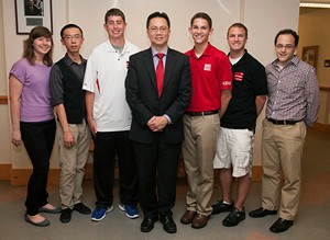 CEAS Engineers of the Month pictured with interim Dean Teik C. Lim, PhD.  