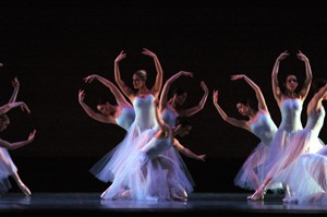 Photograph from SERENADE, Choreography by George Balanchine, copyright The George Balanchine Trust