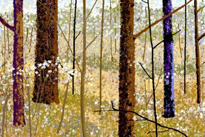 Forest landscape painting by Hal Lasko