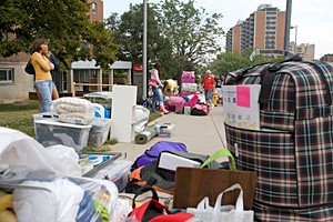 Photo of move back to campus by Ashley Kempher