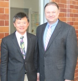 Abraham Lee, PhD (left), with Ian Papautsky, PhD