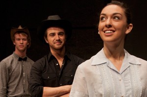 From left to right: Ben Biggers, John Battagliese and Brianna Barnes in CCM's production of '110 in the Shade.'