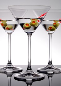 Martini with olives photo