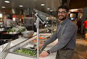Anthony Salerno, photographed at UC's MarketPointe Dining Center.