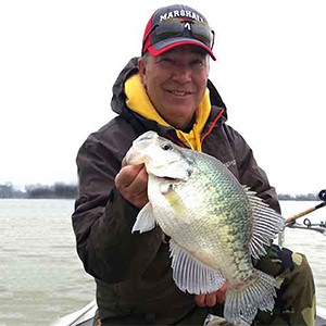 Barry Marrow with prized crappie fish 