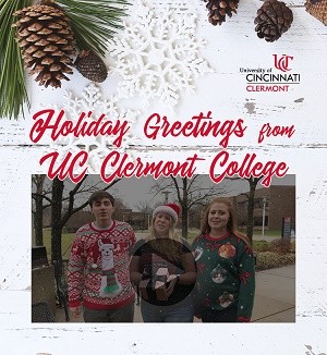 Scene from the 2017 UC Clermont College holiday video. 