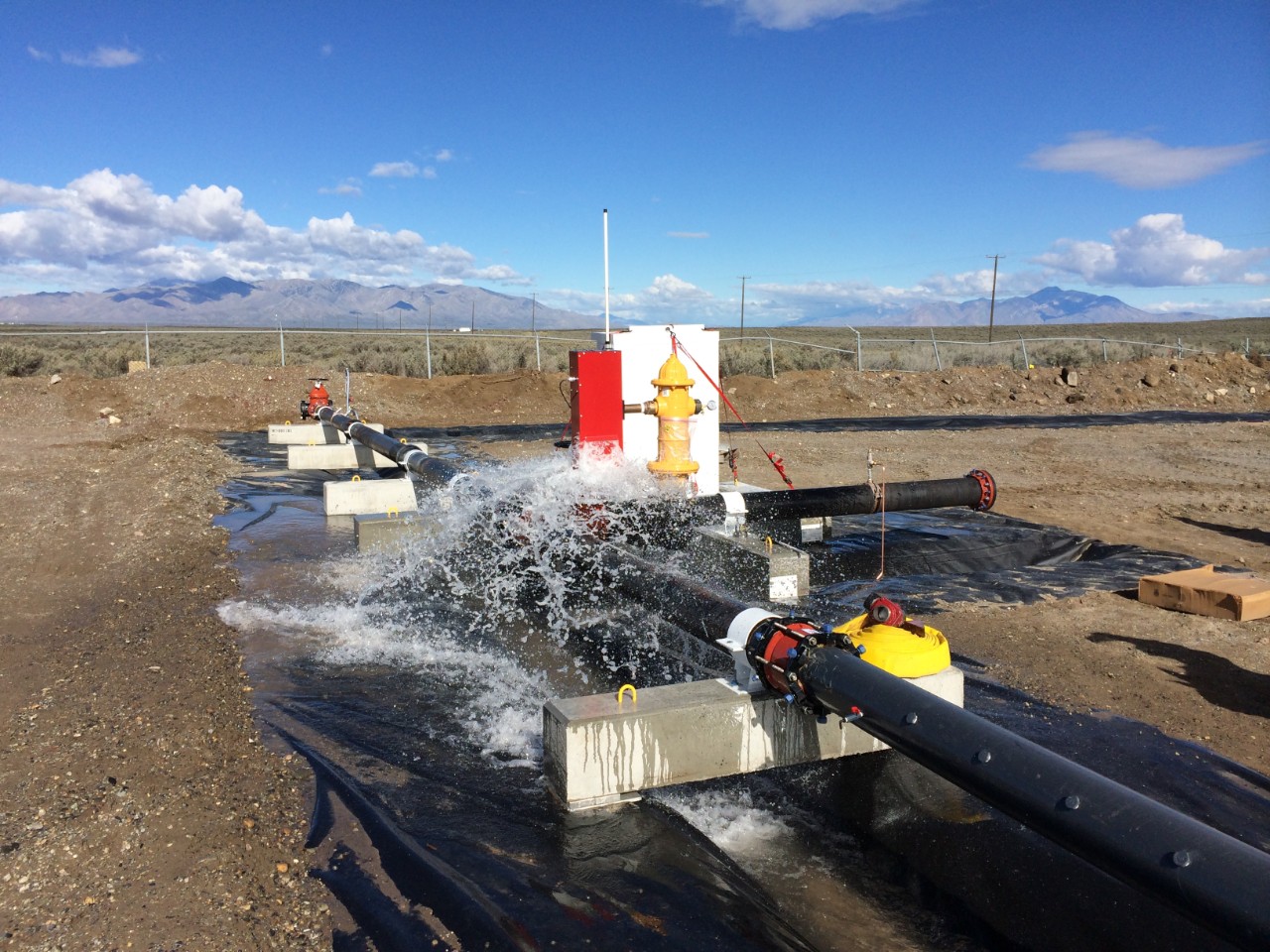 water pipes and fire hydrants at Water Security Test Bed