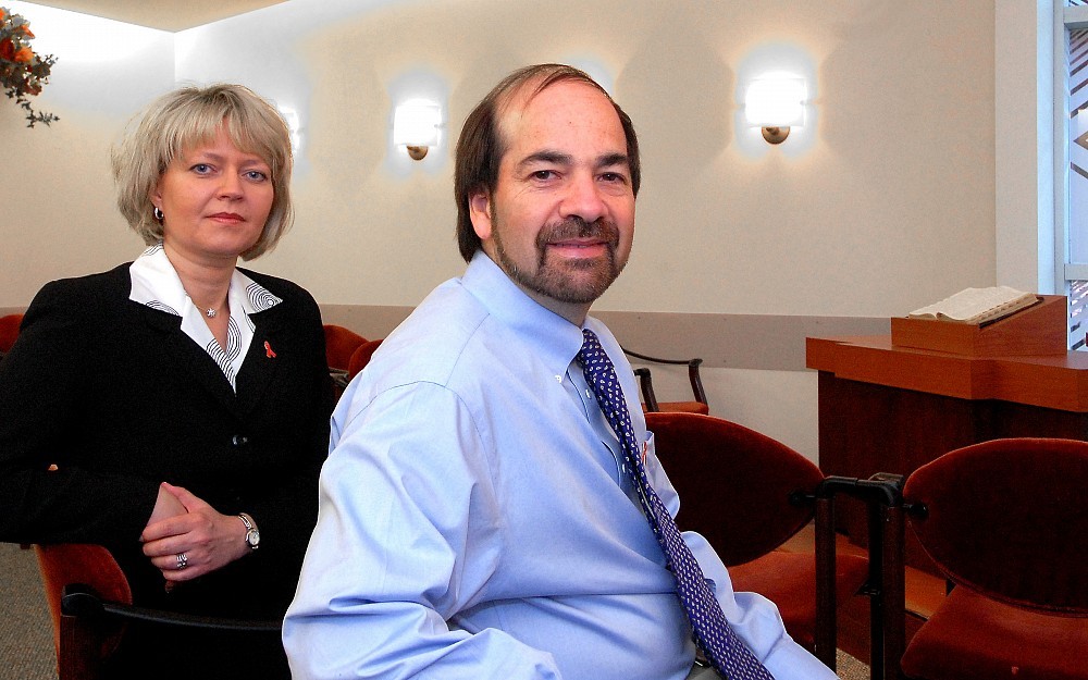 Magdalena Szaflarski, PhD, and Joel Tsevat, MD, both researchers with the department of public health sciences