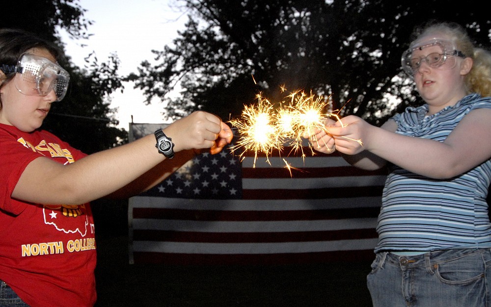 Fireworks commonly cause eye injuries in the summer. It is important to wear eye protection when lighting fireworks.