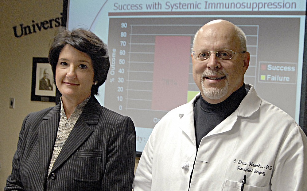 Rita Alloway, PharmD, and Steve Woodle, MD, division of transplant surgery