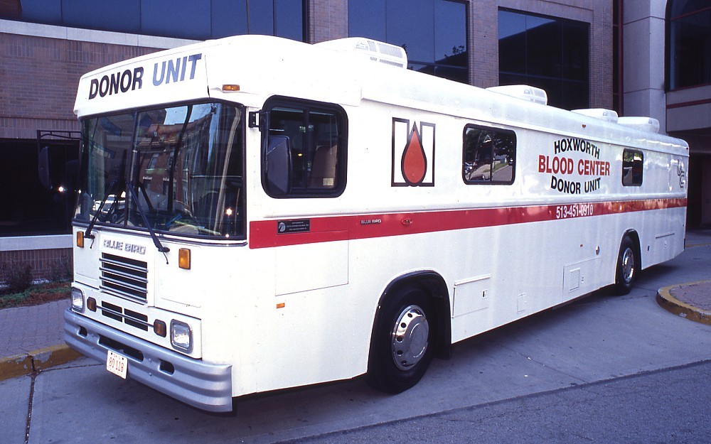 Hoxworth Blood Center's mobile donor unit.