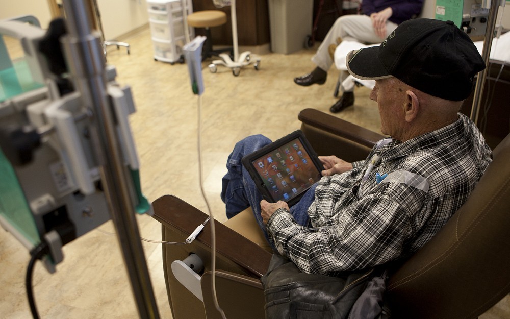 Patients at the UC Health Hematology Oncology space in West Chester have complementary access to WiFi and Ipads. 