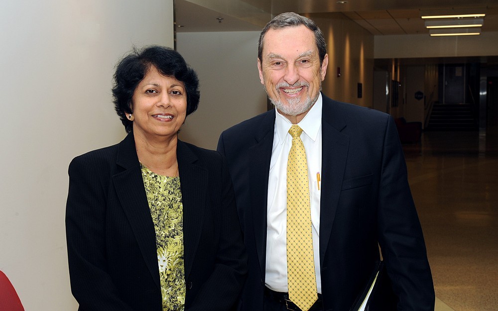 Vijaya Gandhi, PhD, with Thomas Boat, MD
