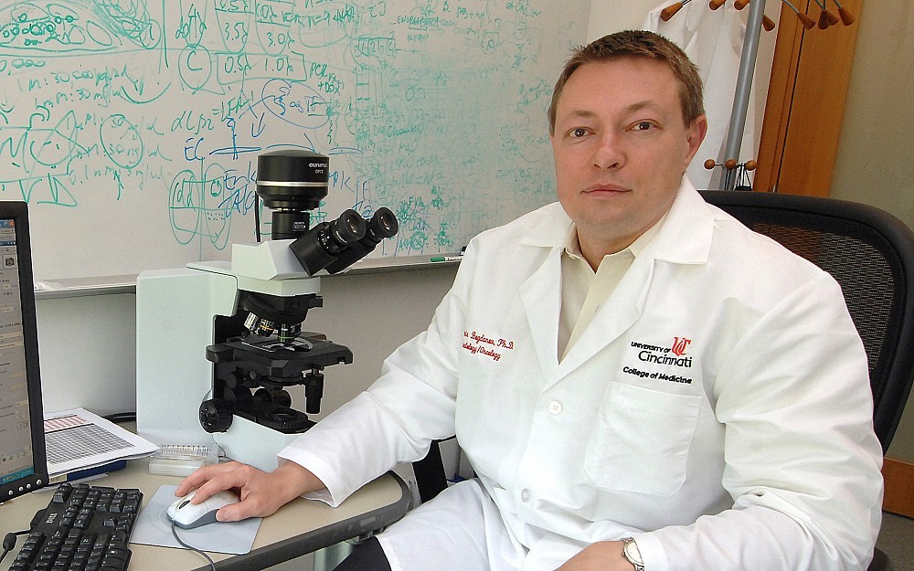 Vladimir Bogdanov, PhD, of UC's hematology oncology division, studies pancreatic cancer. 