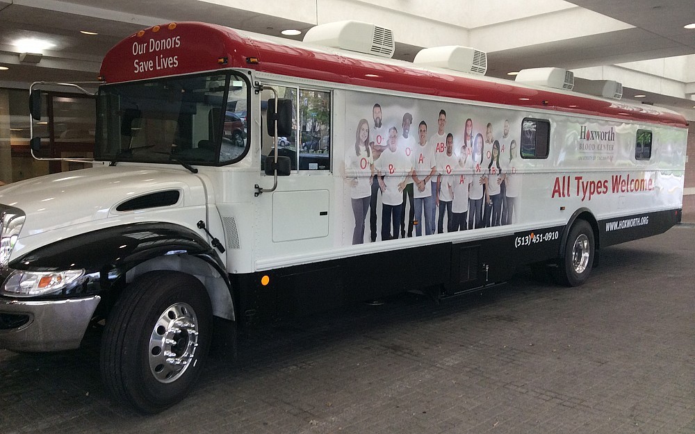 Hoxworth Blood Center's new Bloodmobile was dedicated April 29, 2014.