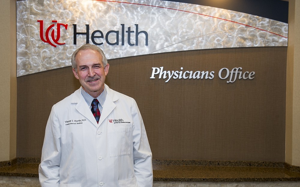 Vincent Martin, MD, is a professor in the Department of Internal Medicine, and is a physician at UC Health.