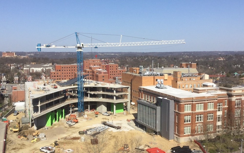 Construction of the Health Sciences Building, new home to the College of Allied Health Sciences